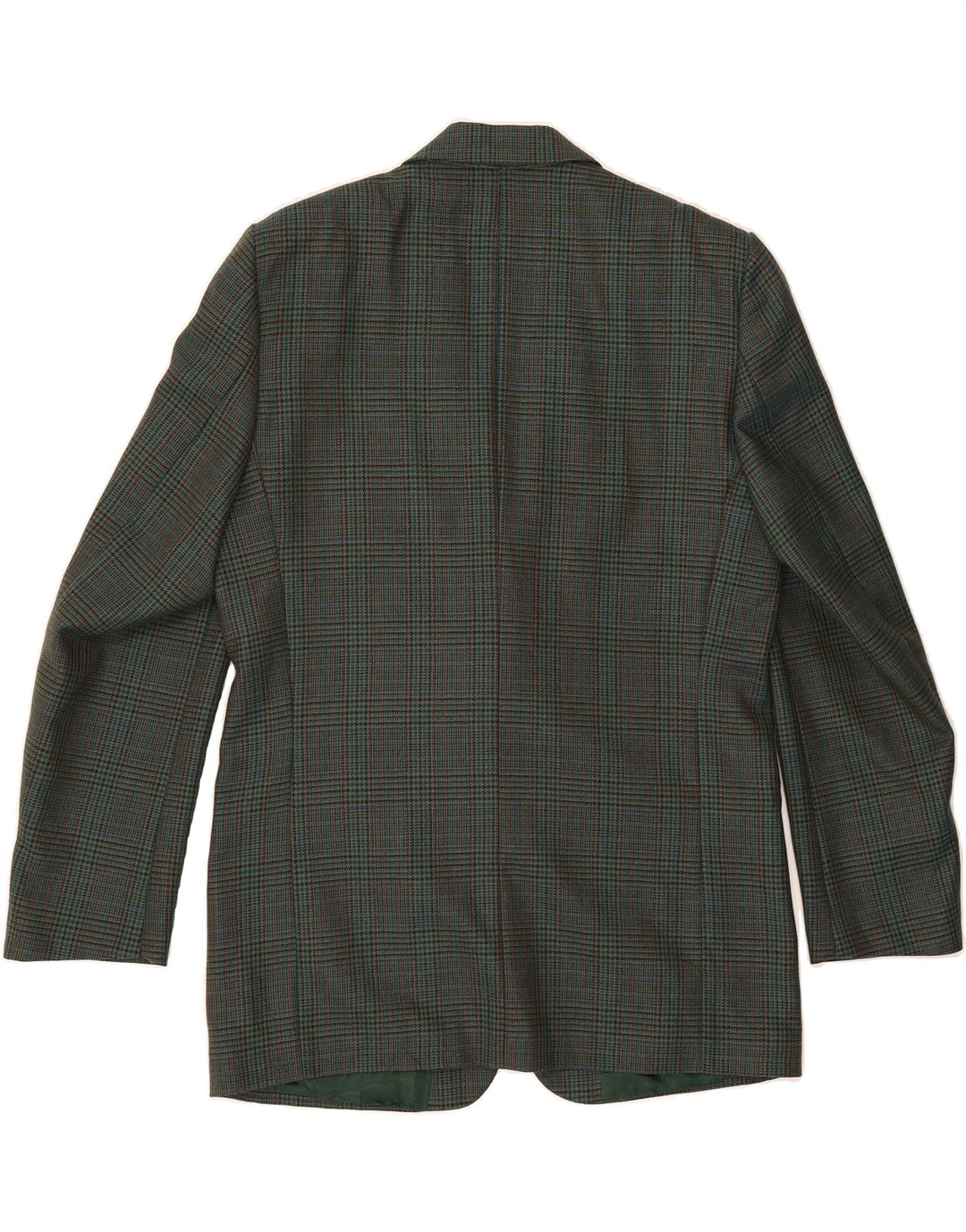 BOTTOLI Mens 2 Button Blazer Jacket IT 50 Large Green Houndstooth Vintage Bottoli and Second-Hand Bottoli from Messina Hembry 