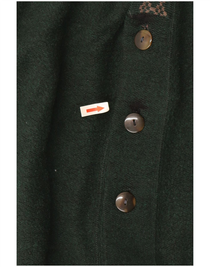 Vintage męski sweter rozpinany, duży, zielony