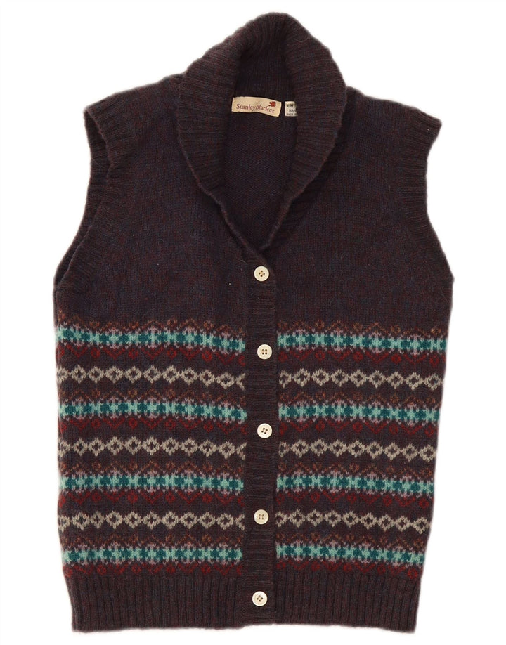 Sweter damski Stanley Blacker UK 10 Small Navy Blue Fair Isle