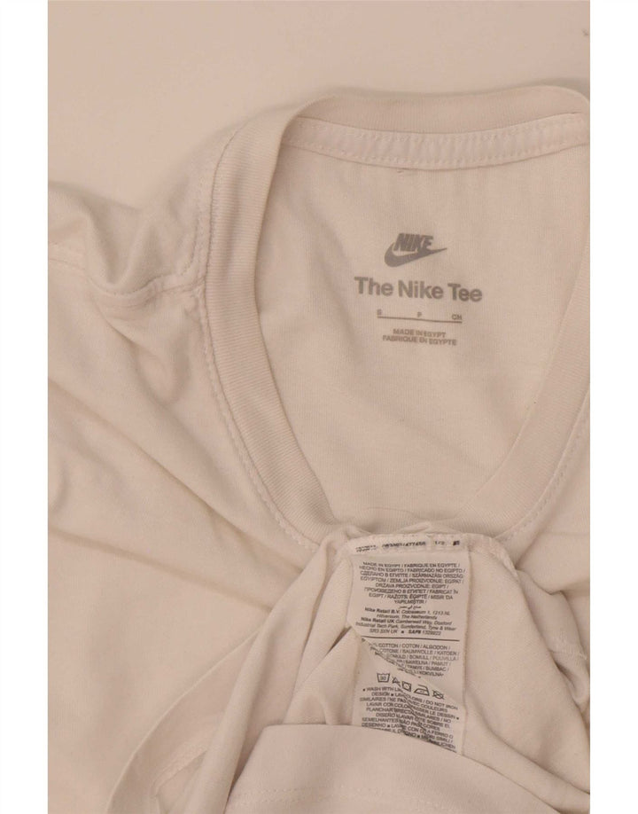 T-shirt męski Nike, mały, biały, bawełniany