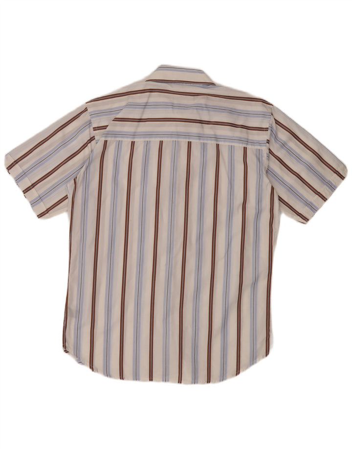 PIERRE CARDIN Męska koszula z krótkim rękawem, w średnie, wielokolorowe paski