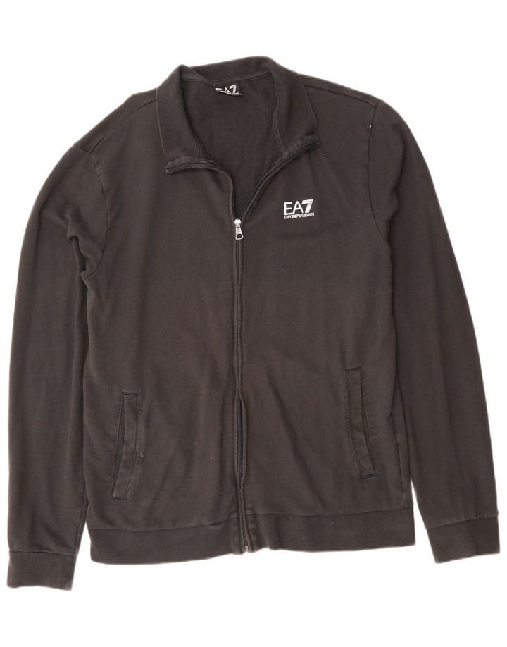 Męska kurtka dresowa Emporio Armani, średnia czarna, bawełniana