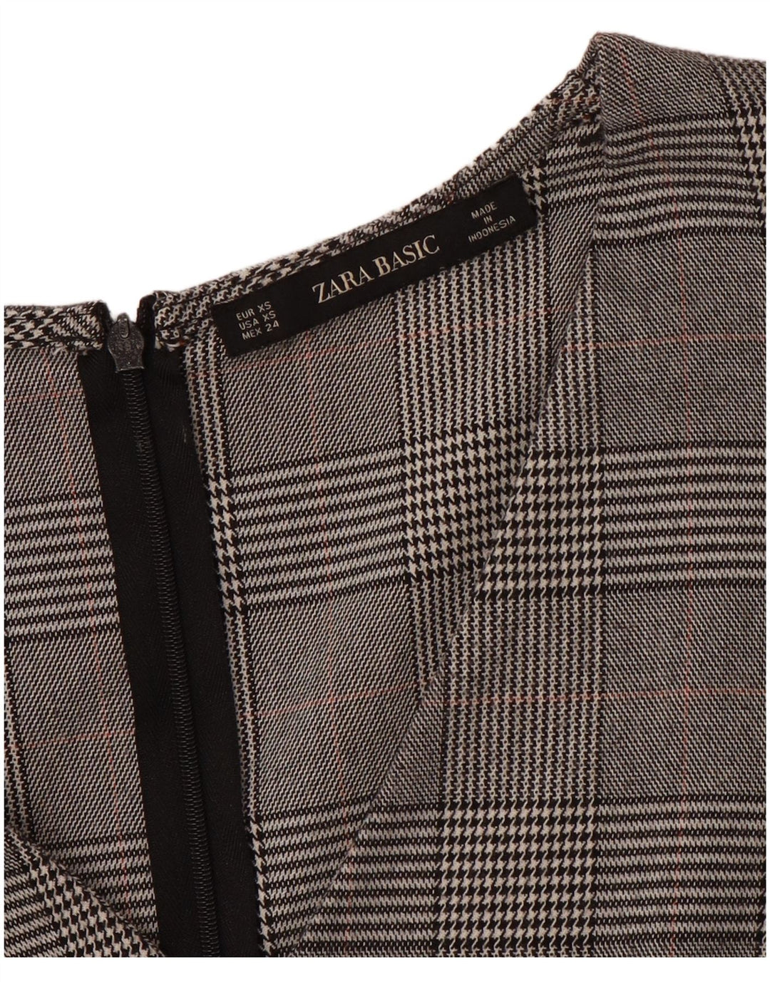 Damska sukienka płaszczowa z rękawem 3/4 ZARA UK 6 XS Szara pepitka