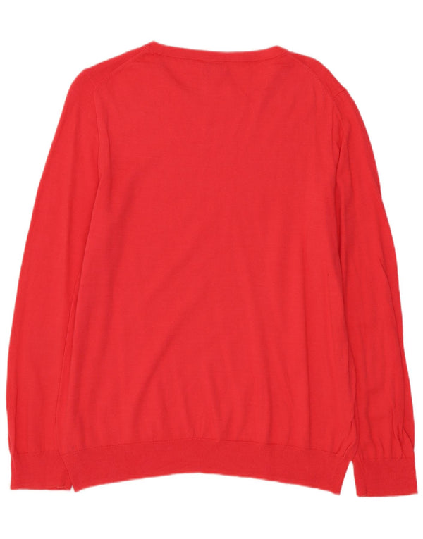 Sweter damski J. Crew z dekoltem w łódkę, UK 14, duży, różowy