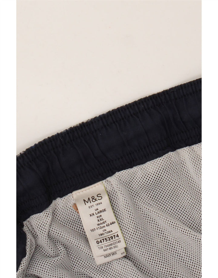 Męskie spodenki kąpielowe Marks & Spencer 2XL, bawełniana niebieska kratka