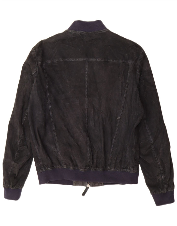 Damska zamszowa kurtka bomber Jeckerson UK 18 XL granatowa