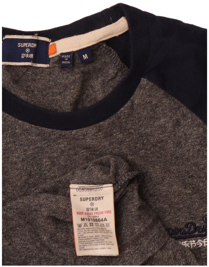T-shirt męski SUPERDRY Top, bawełniany, w kolorze średniej szarości