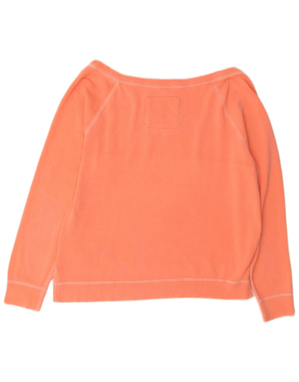 Damski sweter z grafiką Abercrombie & Fitch UK 16, duży, pomarańczowy