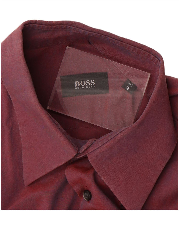 Koszula męska Hugo Boss rozmiar 41 16, duża, bordowa
