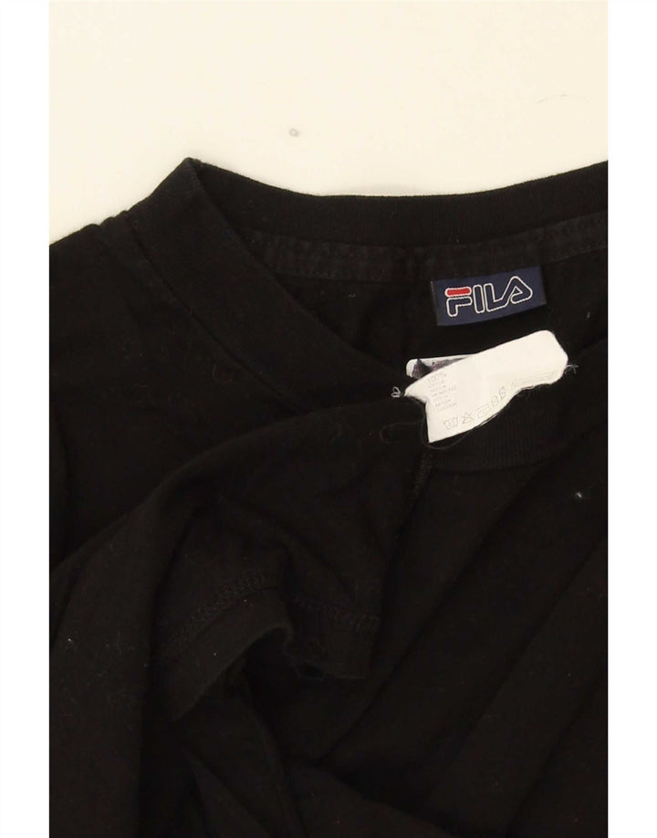 T-shirt męski Fila Top, średni czarny, bawełniany