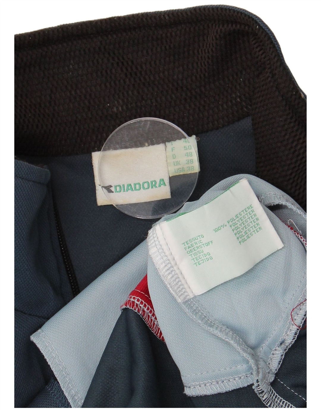 Męska kurtka dresowa DIADORA UK 38, średni granat, blok kolorów