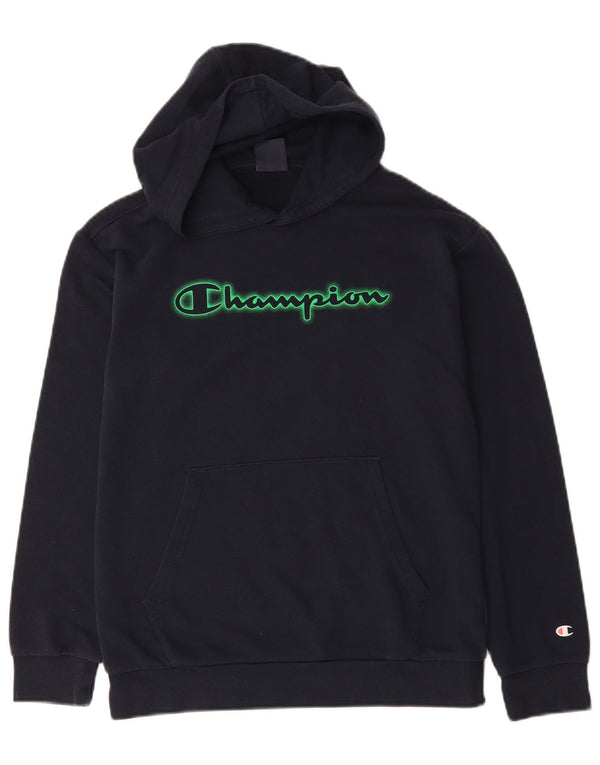 Chłopięcy sweter z kapturem Champion Graphic 13-14 lat XL, granatowy