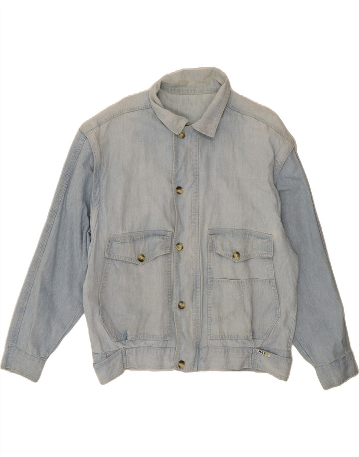MASH Mens Denim Jacket UK 42 XL Blue Vintage Mash and Second-Hand Mash from Messina Hembry 