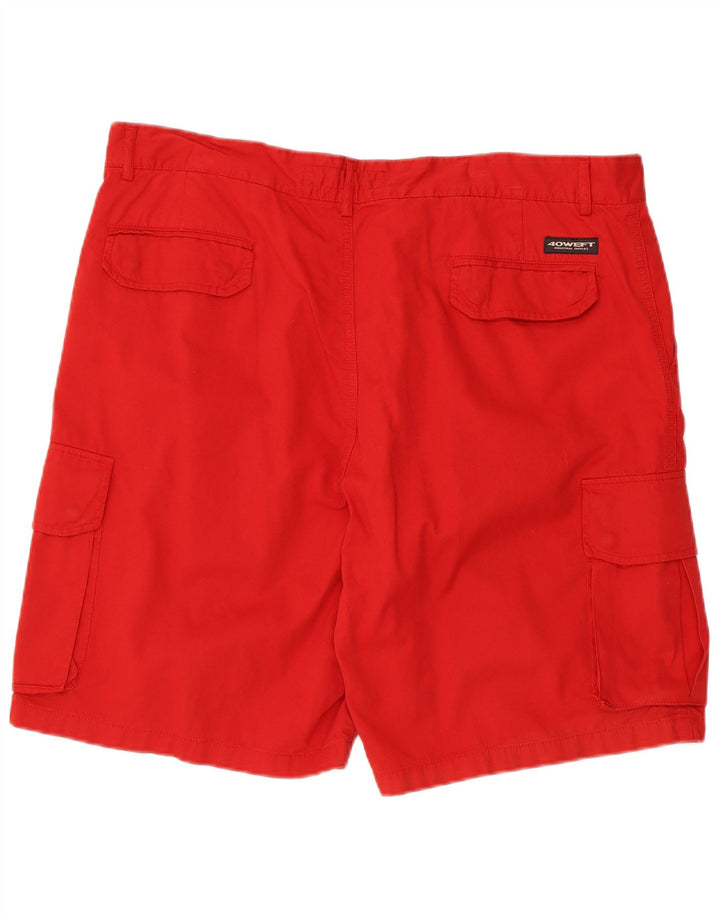 Męskie spodenki cargo 40Weft W40 XL, czerwone, bawełniane