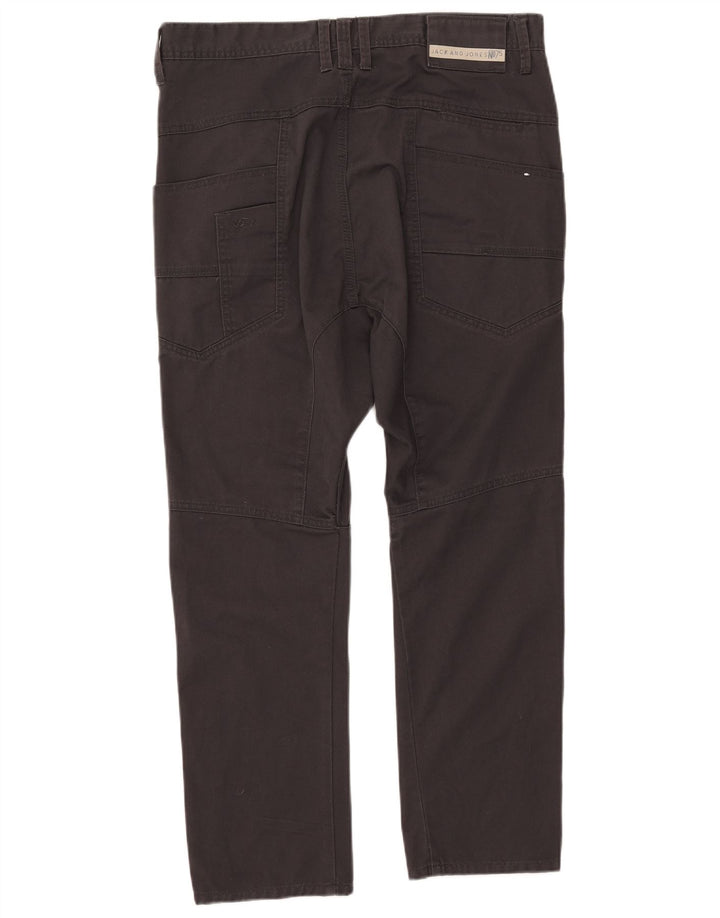 Męskie spodnie typu slim casual Jack & Jones W34 L25 Czarny poliester