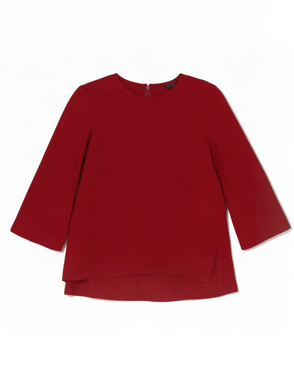 Topshop damska bluzka z rękawem 3/4 Top UK 8 Small Burgundia