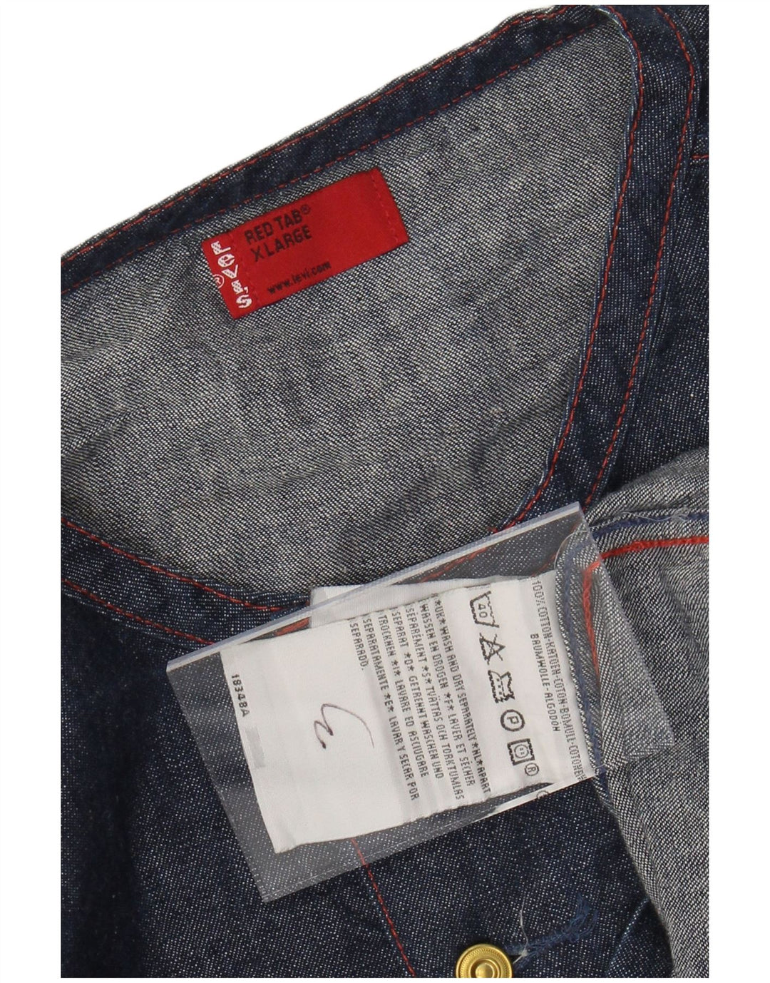 Męska koszula dżinsowa LEVI'S XL, granatowa, bawełniana
