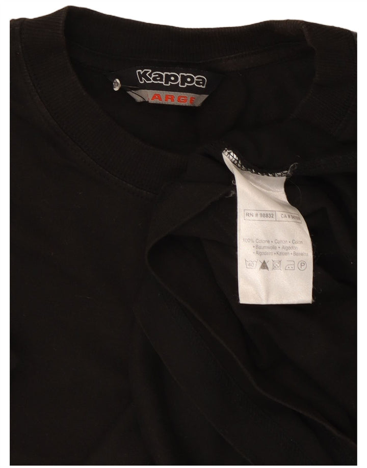 Męski T-shirt Kappa, duży, czarny, bawełniany