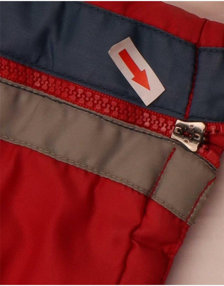 Męska kurtka bomberka w stylu vintage UK 36, mały, czerwony, blokowy kolor, poliester