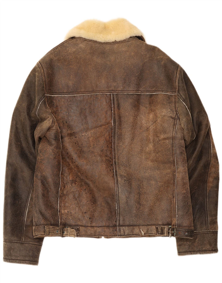 Męska kurtka Shearling Pascucci IT 54 2XL brązowa