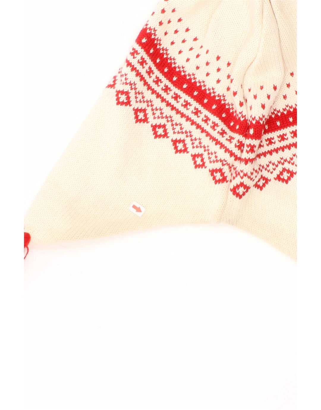 Fila Mens Ear Lap Knit Bobble Hat One Size Off White Fair Isle Virgin Wool