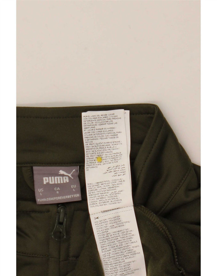 Męska bluza dresowa Puma, duża, poliestrowa khaki