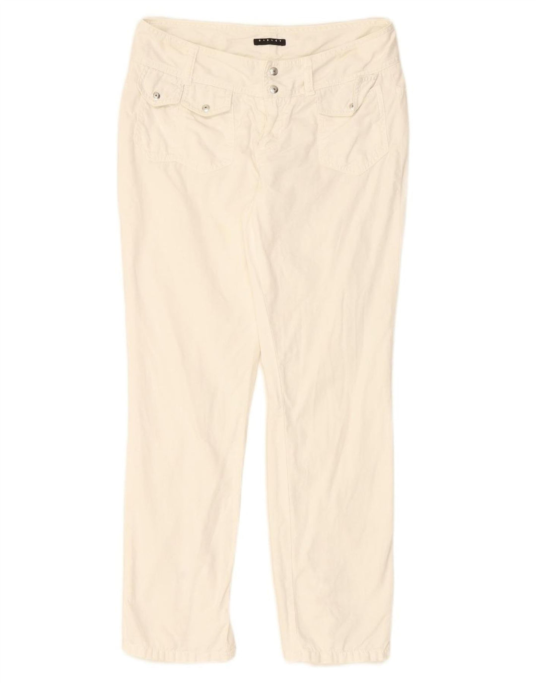 SISLEY Womens Straight Casual Trousers W30 L27 White