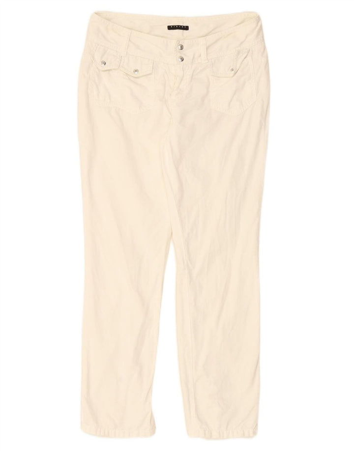 SISLEY Womens Straight Casual Trousers W30 L27 White