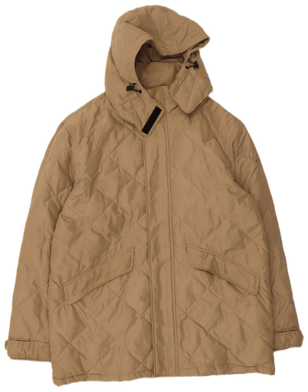 Męska pikowana kurtka z kapturem Sergio Tacchini UK 44 2XL Beżowy poliester