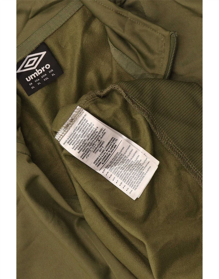 Męska bluza z kapturem i zamkiem błyskawicznym Umbro XL Zielony poliester