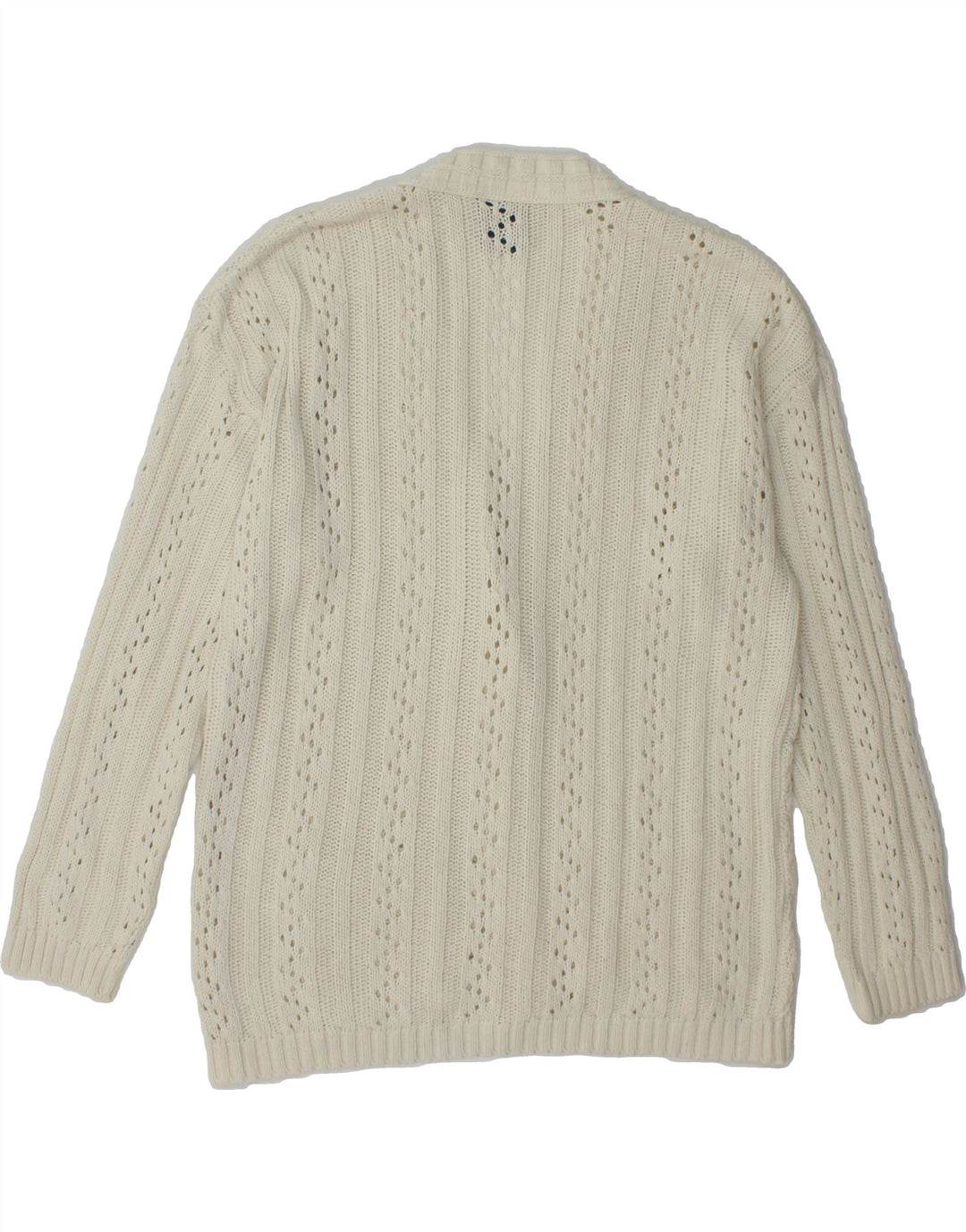 REDOK Womens Cardigan Sweater UK 14 Medium White Cotton Vintage Redok and Second-Hand Redok from Messina Hembry 