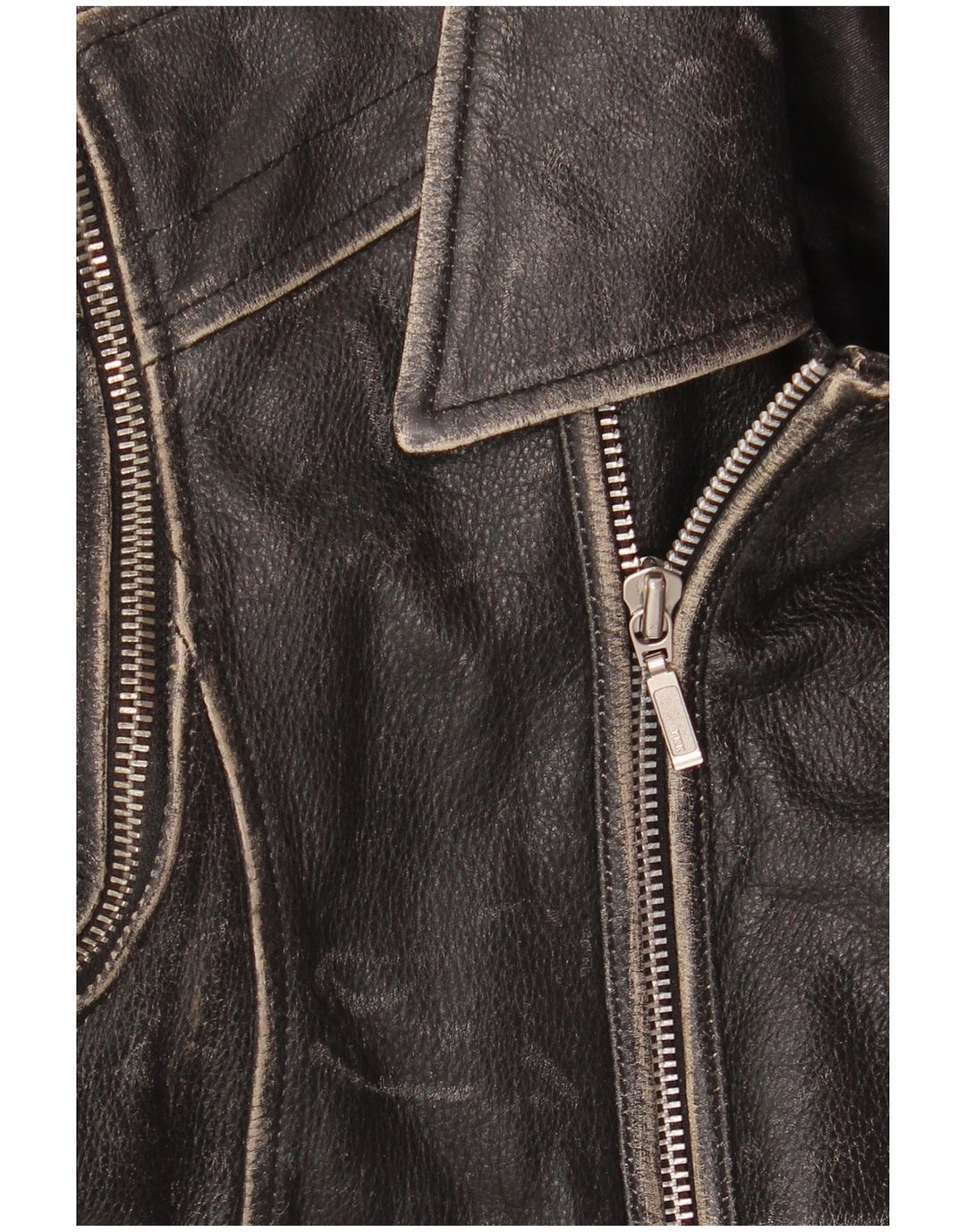 Damska kurtka motocyklowa Yuppie ze skóry Crop EU 38, średnia czarna skóra