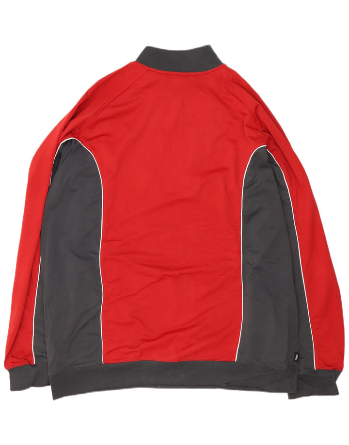 Męski sweter ADIDAS z zamkiem błyskawicznym, 2XL, poliester w kolorze czerwonym