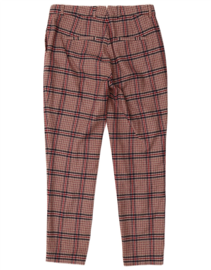 Damskie spodnie garniturowe Gant UK 12 Medium W30 L28 Czerwona wełna w pepitkę