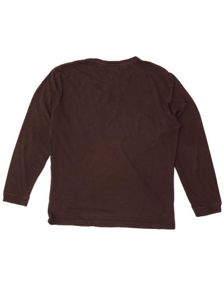 Męski top z długim rękawem Tommy Hilfiger, duży, brązowy