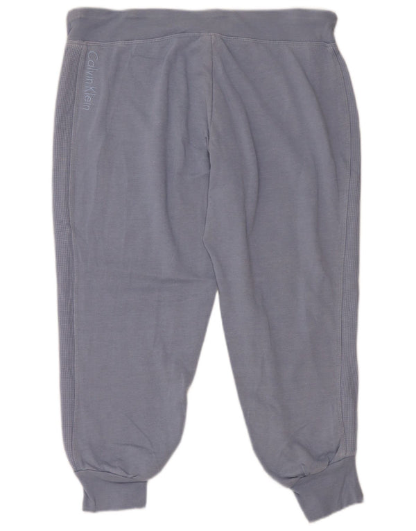 Damskie spodnie dresowe CALVIN KLEIN Capri Joggers UK 16, duże niebieskie