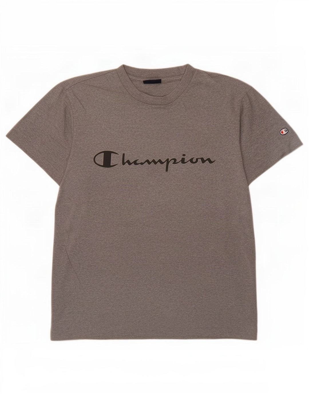 Męski T-shirt Champion z grafiką, mały, szary, bawełniany