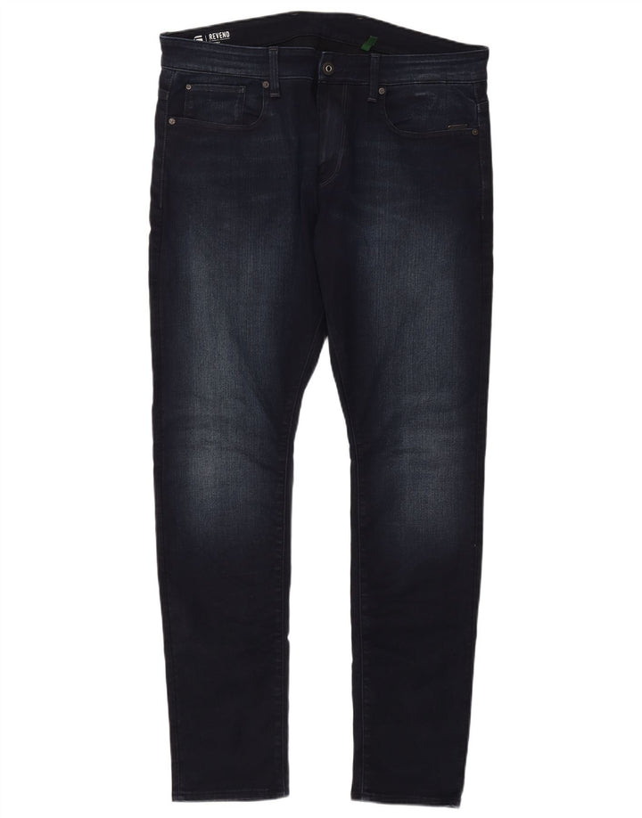 Męskie jeansy Skinny G-Star Revend W38 L34 Granatowa bawełna