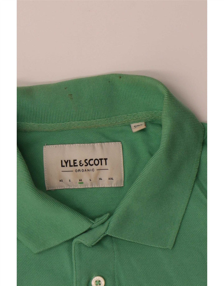 Męska koszulka polo Lyle & Scott, średnia, zielona bawełna