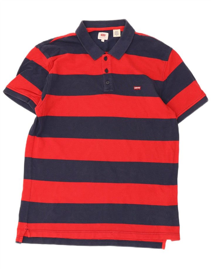 Męska koszulka polo do rugby Levi's, duża, bawełniana w czerwone paski