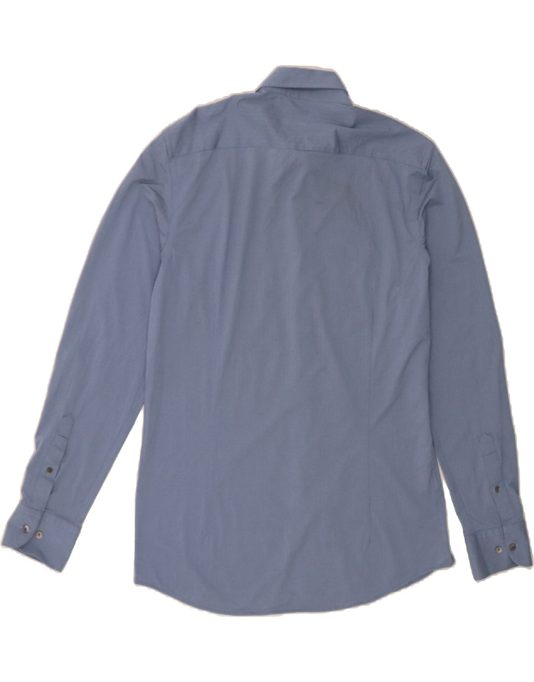 MASSIMO DUTTI Mens Shirt Medium Blue Herringbone Vintage Massimo Dutti and Second-Hand Massimo Dutti from Messina Hembry 