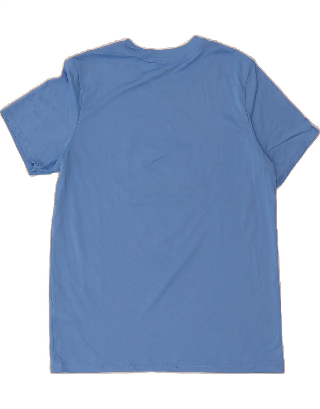NIKE Womens Dri Fit Graphic T-Shirt Top UK 14 Medium Blue Polyester Vintage Nike and Second-Hand Nike from Messina Hembry 