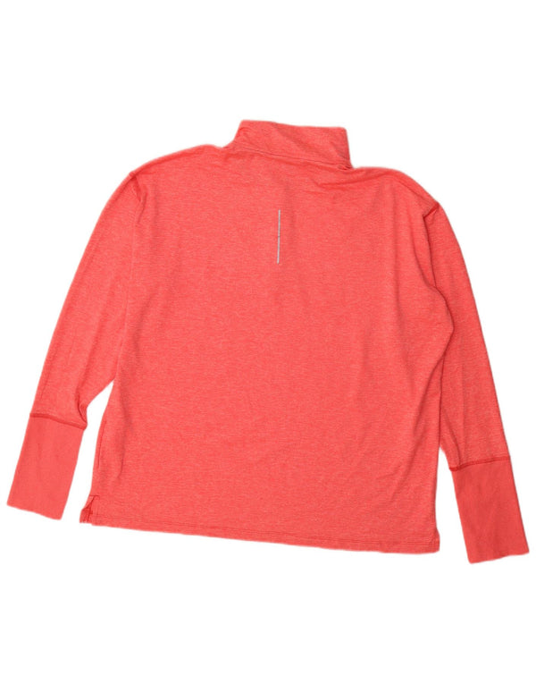 Damska koszulka Nike Dri Fit z długim rękawem, UK 18 XL, różowa, nakrapiana, poliester