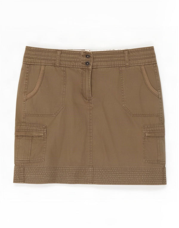 Damska spódnica mini cargo Fat Face UK 12 Medium W36, bawełna khaki