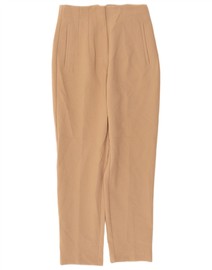 Damskie zwężane spodnie chino Zara, małe W26 L26, beżowy poliester