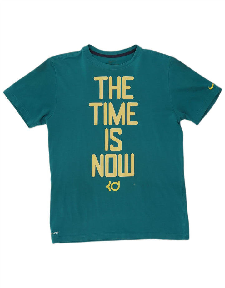 Męski T-shirt Nike Dri Fit Graphic Top w kolorze średniego turkusu