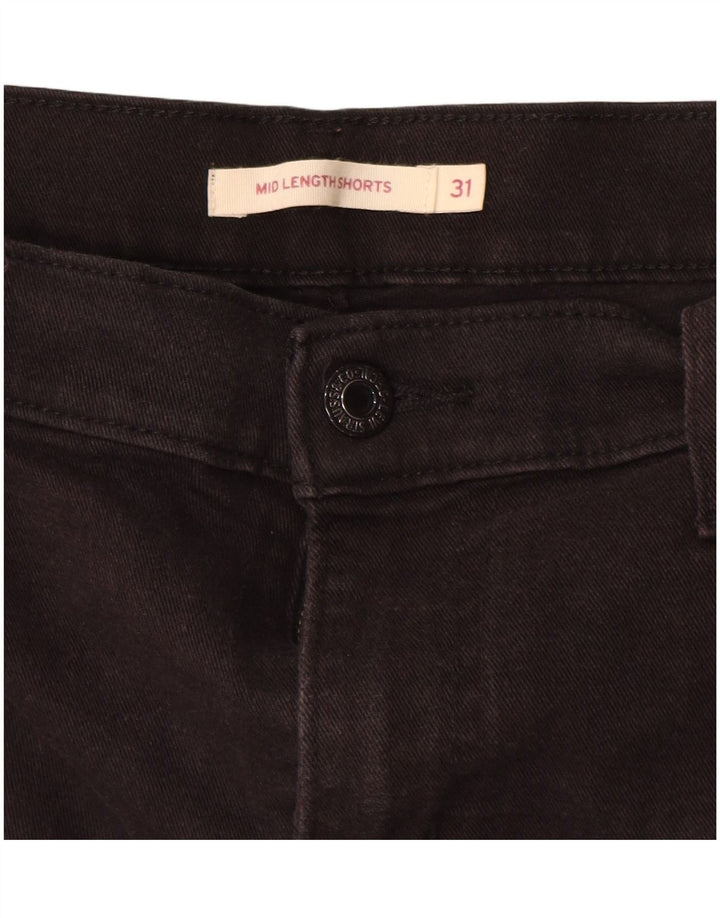 Damskie spodenki jeansowe LEVI'S ze średnim stanem W31, średnia czarna bawełna