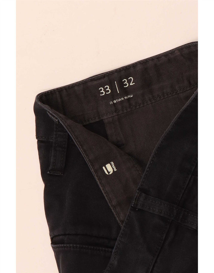 Męskie spodnie typu slim chino G-Star W33 L32 czarne