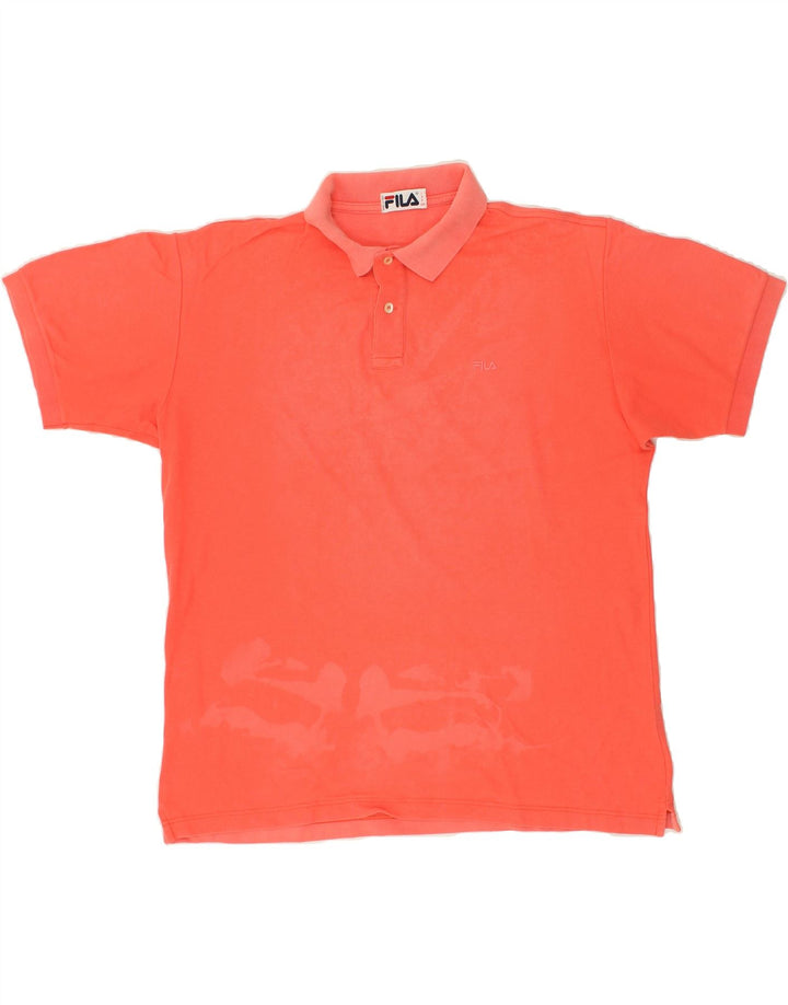 FILA Mens Polo Shirt XL Orange Cotton | Vintage Fila | Thrift | Second-Hand Fila | Used Clothing | Messina Hembry 
