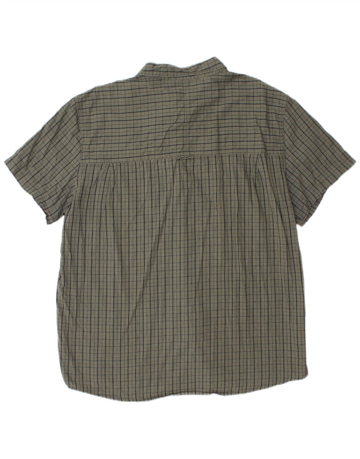 Męska koszula z krótkim rękawem Mountain Warehouse 2XL w zieloną kratkę